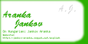 aranka jankov business card